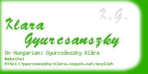 klara gyurcsanszky business card