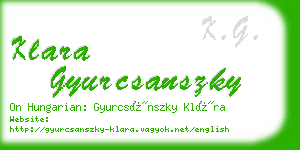 klara gyurcsanszky business card